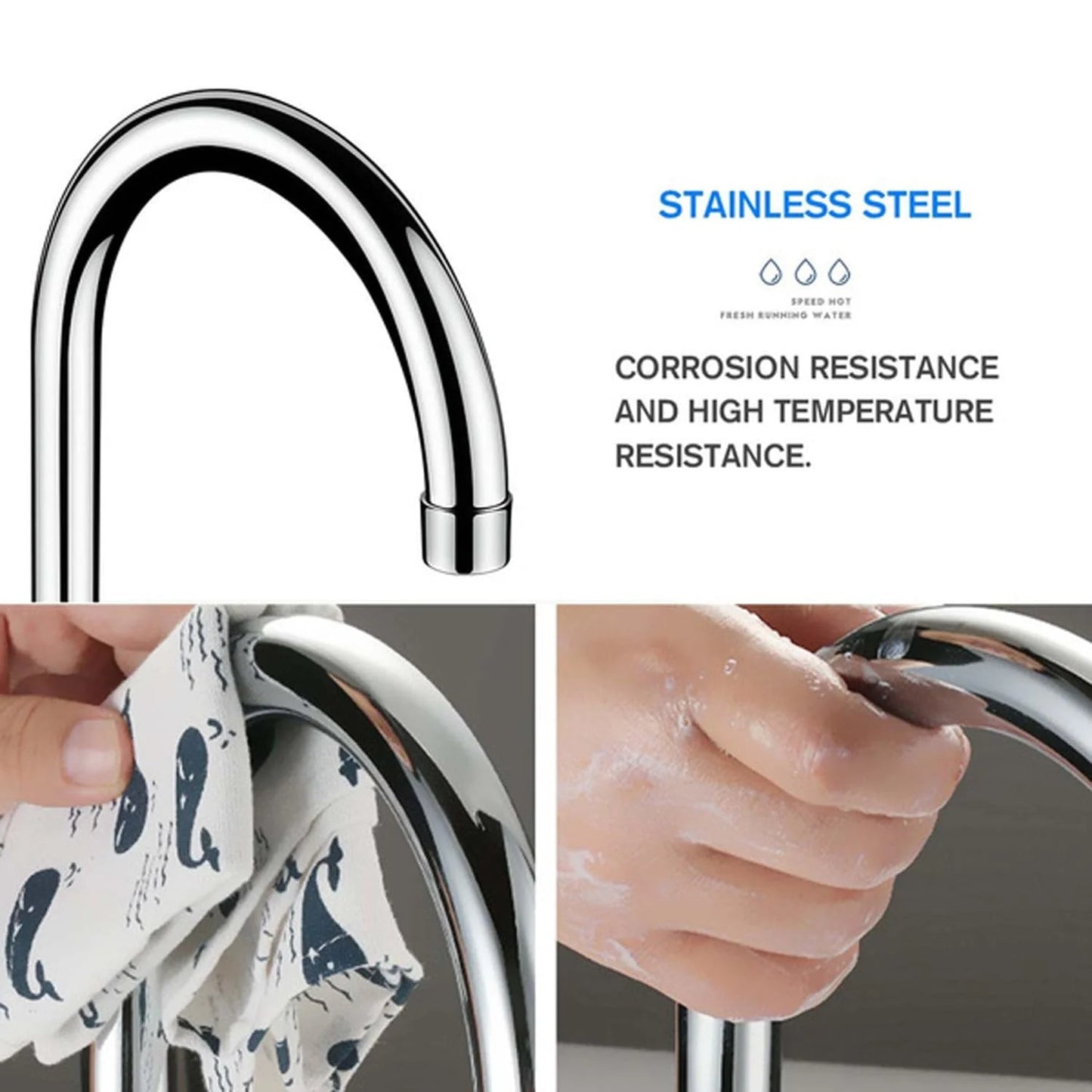 Instant 360° Electric Water Heating Tap | Hot And Cold Water Geyser with LED Display